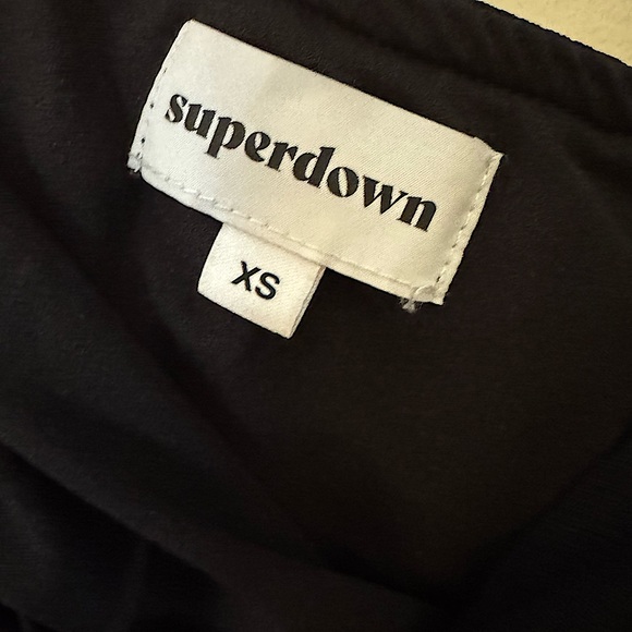 Superdown Danielle Black One Shoulder Mini Dress Mesh Cutout Size XS - Picture 9 of 9